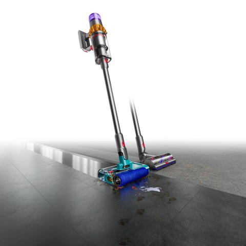 Dyson V15s Detect Submarine aspirapolvere senza filo Nichel, Giallo Senza sacchetto