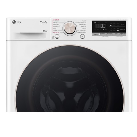 LG F4R7011TSWG Lavatrice 11kg AI DD, Classe A-10%, 1400 giri, TurboWash, Vapore