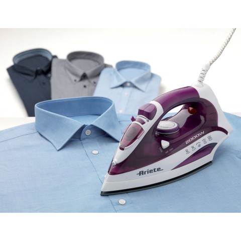 Ariete 6235 Steam Iron - Ferro da stiro con piastra in Ceramica - Vapore 25 gr/min - Colpo vapore 140 gr/min - vapore verticale - 2000 Watt