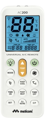 Meliconi AC200 telecomando Aria condizionata Pulsanti