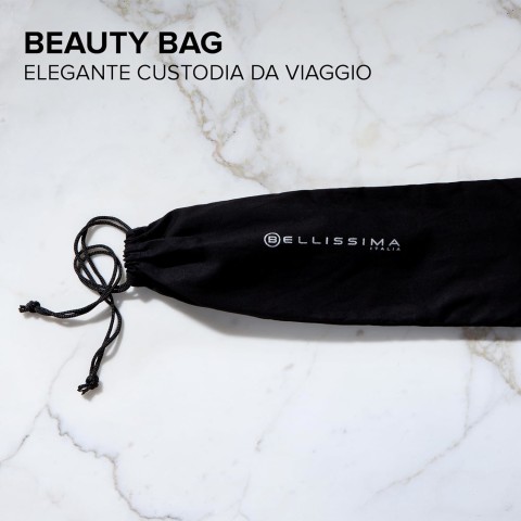 Bellissima Imetec B-Mini Piastra Mini da Borsa e da Viaggio, per Capelli corti, ciuffi e frange, Compatta, Leggera, Rivestimento in Ceramica, Temperatura 200°C, Multivoltaggio Automatico, Beauty Bag