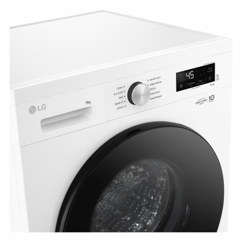 LG F4NX1009NWB Lavatrice smart 9kg, Classe A, 1400 giri, 6 Motion, Allergy Care, Bianca