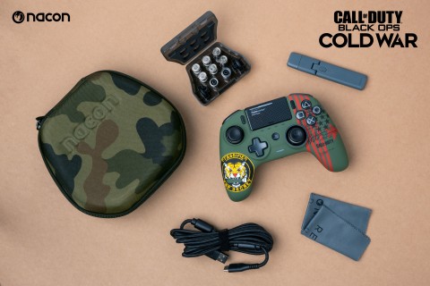 NACON Call of Duty: Black Ops Cold War Verde, Rosso Bluetooth Gamepad Analogico/Digitale MAC, PC, PlayStation 4