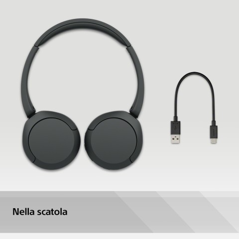 SONY CUFFIA MDR WHCH520B BT BLACK CUFFIA WIRELESS BT ONEAR BLACK