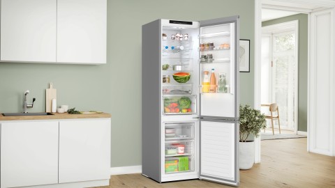 Bosch Serie 4 KGN392LBF frigorifero con congelatore Libera installazione 363 L B Acciaio inox