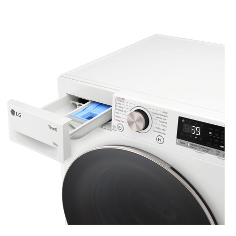 LG F4R7011TSWG Lavatrice 11kg AI DD, Classe A-10%, 1400 giri, TurboWash, Vapore