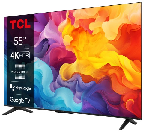 TCL P655 Serie P6 Smart TV Ultra HD 4K 55" 55P655, Dolby Audio, Controlli vocali, Google TV