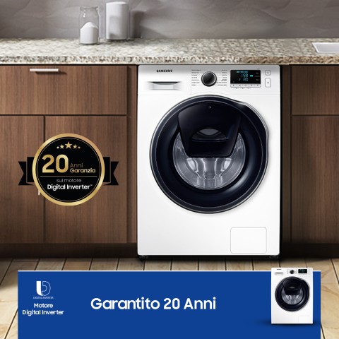 Samsung WW8NK62E0RW/ET lavatrice slim a caricamento frontale Addwash™ 8 kg Classe C 1200 giri/min, Porta nera old + panel nero