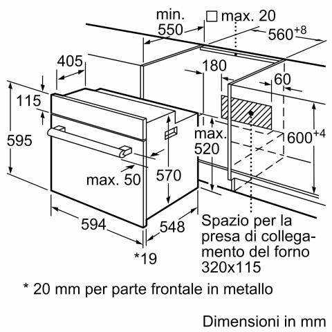 Bosch Serie 2 HBF011BA0 Forno da incasso 60 x 60 cm Nero Classe A