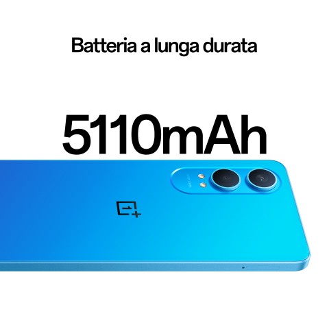 OnePlus Nord CE4 Lite Smartphone, Doppia fotocamera 50+2MP, Selfie 16MP, Display 6.67” 120HZ AMOLED FHD+, 5110mAh, RAM 8GB(Esp4GB/6GB/8GB)+ROM 256GB(Esp2TB), [Versione Italia], Mega Blue