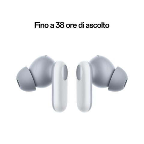 OPPO Enco Buds2 Pro Auricolari True Wireless, Autonomia 38h, Driver da 12.4mm, Bluetooth 5.3, Raggio 10m, Controlli Touch, Cancellazione del rumore IA, Android e iOS, IP55, [Versione Italiana],Granite White