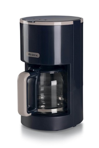 Ariete 1394 Macchina Caffè Filtro Breakfast, Macchina per caffè americano, Capacità 12 tazze, Finestra livello acqua, Indicatore luminoso di accensione, Filtro e portafiltro lavabili, Dispositivo antigoccia, Dark & Sahara Grey