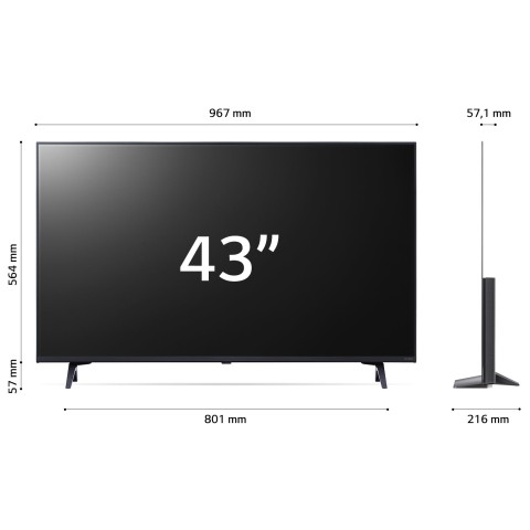 LG QNED 43'' Serie QNED75 43QNED756RA, TV 4K, 3 HDMI, SMART TV 2023