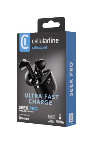 Cellularline SEEK PRO Auricolari senza fili con custodia di ricarica