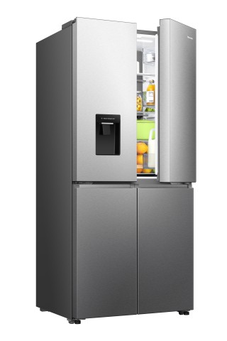 Hisense RQ5P470SMIE frigorifero con congelatore 482 L E Argento, Acciaio inox