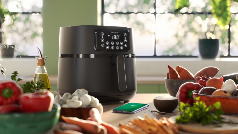 Philips 5000 series Airfryer 7.2L, Friggitrice ad aria 16-in-1, App per ricette , accessorio teglia HD9285/93