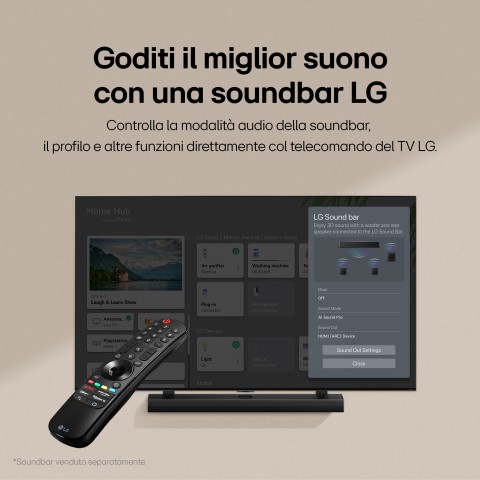 LG QNED 43'' Serie QNED80 43QNED80T6A, TV 4K, 3 HDMI, SMART TV 2024