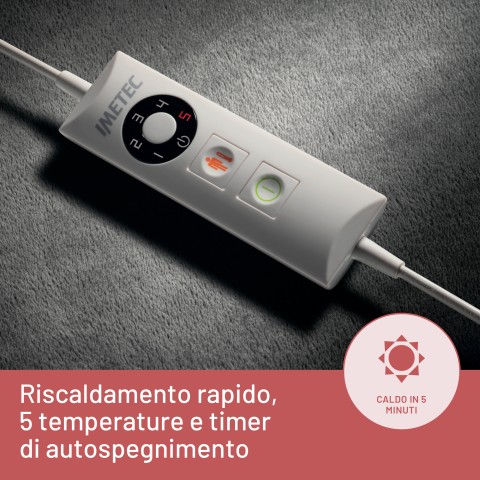 Imetec Intellisense Cervical, Termoforo per Cervicale e Spalle, Cuscino Termico, 47x52 cm, Tessuto Anallergico, 5 Temperature, Electro Block di Sicurezza, Riscaldamento Rapido, Lavabile in Lavatrice