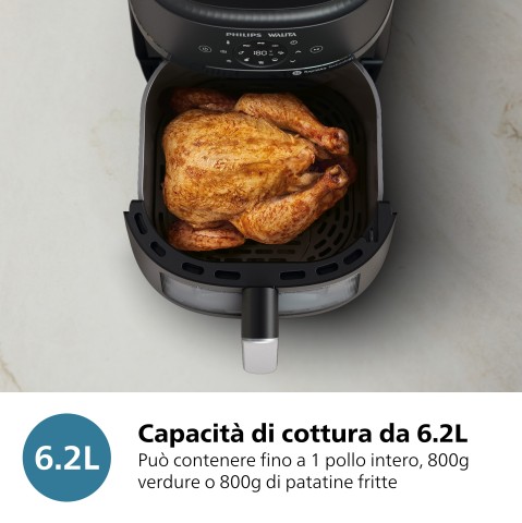 Philips 2000 series NA231/00 Airfryer 6.2 L, Friggitrice ad aria 13 in 1, App ricettario