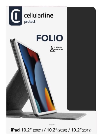 Cellularline Folio - iPad 10.2'' (2021) / 10.2'' (2020) / 10.2'' (2019) Custodia per tablet con funzione stand