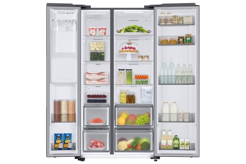 Samsung RS68CG852ES9 frigorifero Side by Side EcoFlex AI Libera installazione con Dispenser acqua senza allaccio idrico 634 L Classe E, Inox