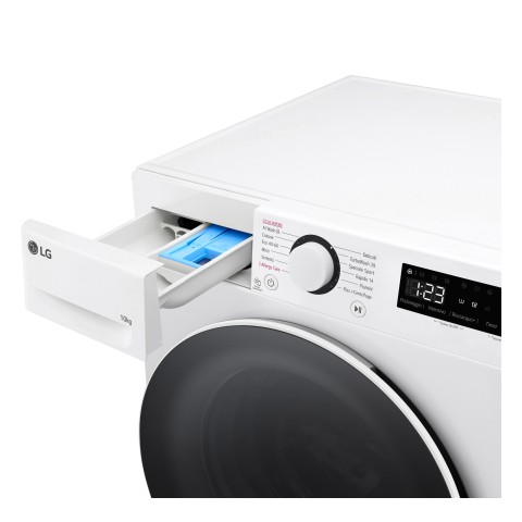 LG F4R5010TSWW Lavatrice 10kg AI DD, Classe A-10%, 1400 giri, TurboWash, Vapore