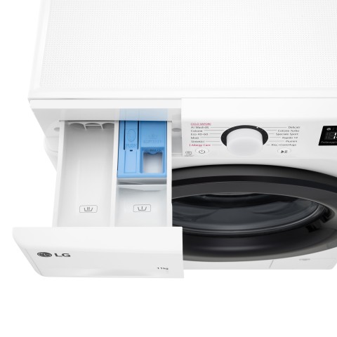 LG F4R3011NSWB Lavatrice 11kg AI DD, Classe A-10%, 1400 giri, Lavaggio a vapore