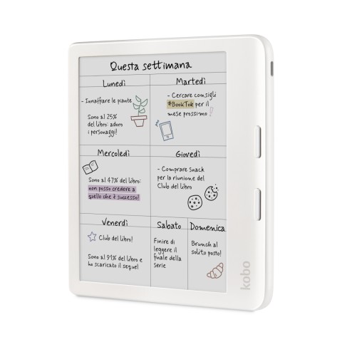 Rakuten Kobo Libra Colour lettore e-book Touch screen 32 GB Wi-Fi Bianco