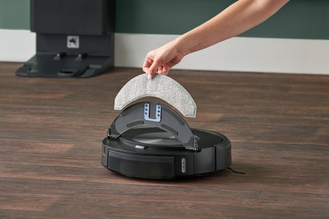 iRobot Roomba Combo j7+ aspirapolvere robot Sacchetto per la polvere Nero, Acciaio inox