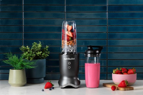 NutriBullet NB1206DGCC frullatore 900 L Frullatore da tavolo 1200 W Nero, Trasparente