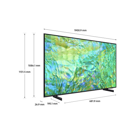 Samsung Series 8 TV UE85CU8070UXZT Crystal UHD 4K, Smart TV 85" Processore Crystal 4K, Adaptive Sound, Black 2023