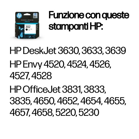 HP Cartuccia originale inchiostro nero 302