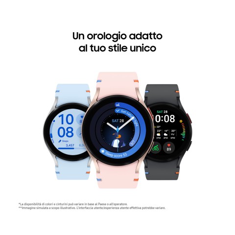 Samsung Galaxy Watch FE 40mm Smartwatch Analisi del Sonno, Ghiera Touch in Alluminio, Pink Gold