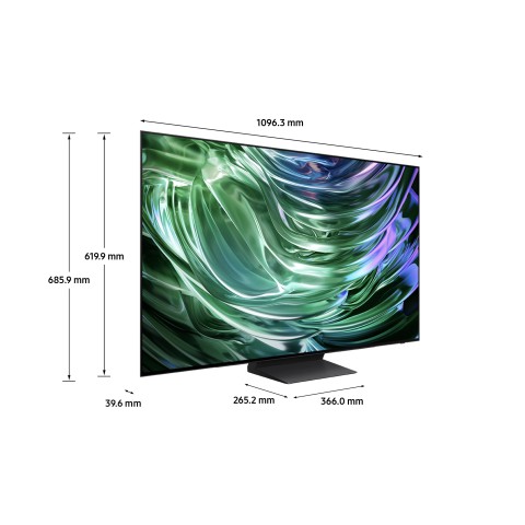 Samsung TV OLED 4K 48” QE48S90DAEXZT Smart TV Wi-Fi Graphite Black 2024, Processore NQ4 AI GEN2, Self-illuminating pixels, Laser Slim Design, Dolby Atmos