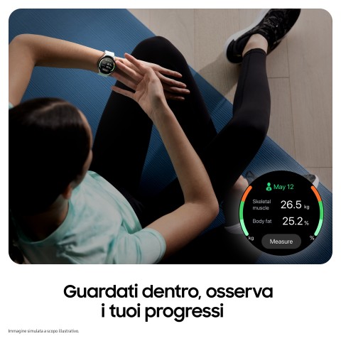 Samsung Galaxy Watch6 Smartwatch Analisi del Sonno Ghiera Touch in Alluminio 44mm Graphite