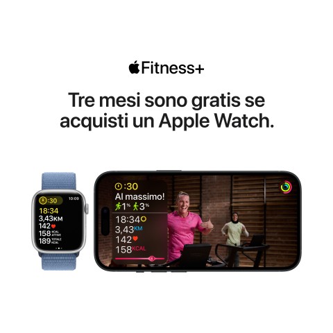 Apple Watch Series 9 GPS Cassa 45mm in Alluminio Galassia con Cinturino Sport Galassia - M/L