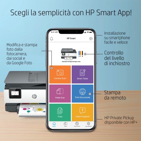 HP OfficeJet Stampante multifunzione 8014e