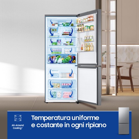 Samsung RB50DG602ES9 Libera installazione 508 L E Metallico, Acciaio inox