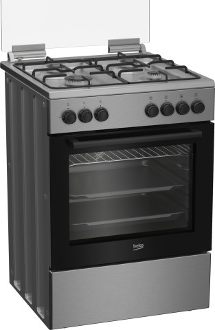 Beko Forno Elettrico Ventilato con Grill Elettrico e Timer,coperchio in vetro, ventilazione tangenziale, Classe A, Inox