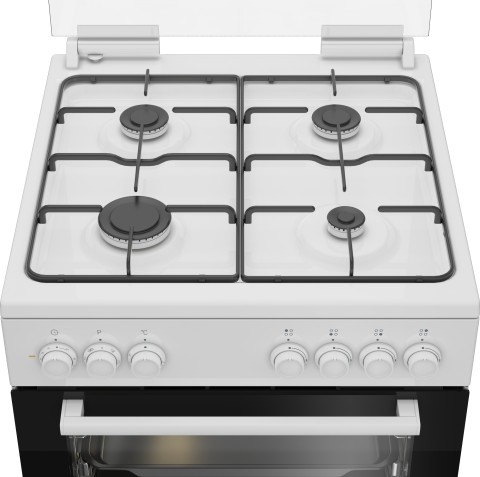 Beko Forno Elettrico Ventilato con Grill Elettrico e Timer, coperchio in vetro, ventilazione tangenziale, Bianco