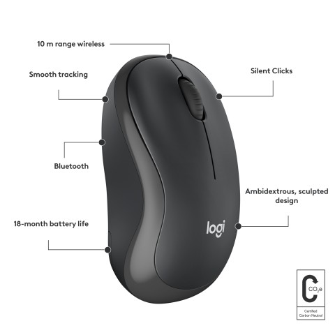 Logitech M240 mouse Viaggio Ambidestro Bluetooth