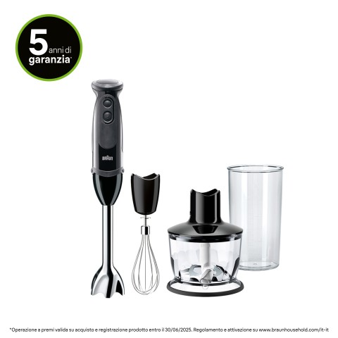 Braun MultiQuick 5 MQ5235BK VARIO Minipimer Frullatore ad immersione Black