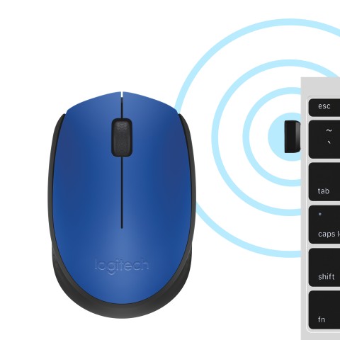 Logitech M171 Blue-K mouse Ufficio Ambidestro RF Wireless Ottico 1000 DPI