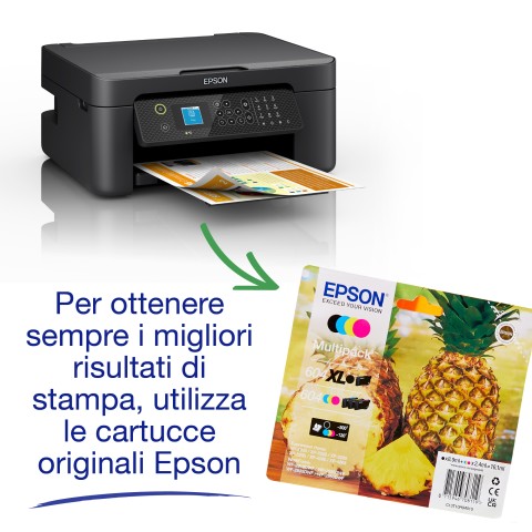 Epson WorkForce WF-2910DWF stampante multifunzione A4 getto d'inchiostro (stampa, scansione, copia) Display LCD 3.7cm, WiFi Direct, AirPrint, 3 mesi inchiostro incluso con ReadyPrint