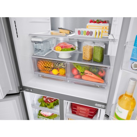 LG GML844PZAE Frigorifero Multidoor Slim, Classe E 506L, Wi-Fi, Drink dispenser, UVnano, Door Cooling, Inox