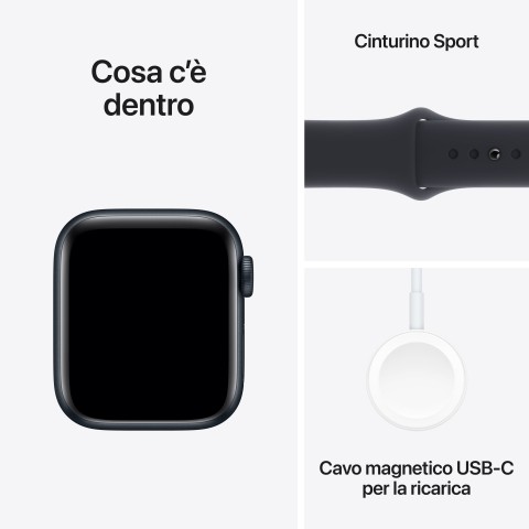 Apple Watch SE GPSCassa 40mm in Alluminio Mezzanotte con Cinturino Sport Mezzanotte - M/L