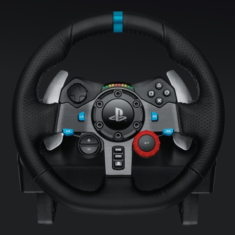 Logitech G Logitech G29 Driving Force Racing Wheel Volante da Corsa, Pedali Regolabili, Ritorno di Forza Reale, Comandi Cambio in Acciaio Inossidabile, Volante in Pelle, Presa EU, per PS5, PS4, PC, Mac - Nero