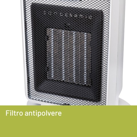 Imetec Termoventilatore Eco Ceramic, Tecnologia Ceramica, Basso Consumo Energetico, Silenzioso