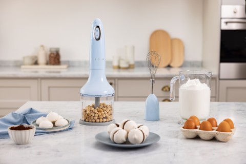 Smeg Frullatore Immersione con Accessori 50's Style – Azzurro LUCIDO – HBF03PBEU