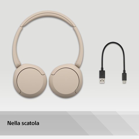 SONY CUFFIA MDR WHCH520C BT CREMA CUFFIA WIRELESS BT ONEAR CREMA